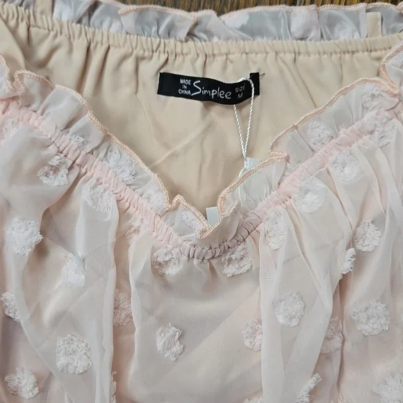 Simple Blush Ruffle High Waist Romper. - Picture 4 of 6